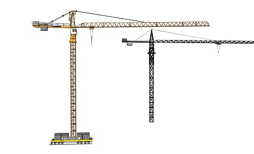 Modern tower crane 3d model