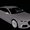 Silver Audi Luxury Sports Sedan With Sleek Exterior Design Alloy Wheels And Modern Front Grille