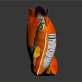 Crispy BBQ Flavor Potato Chips In Orange Packaging With Nutrition Label
