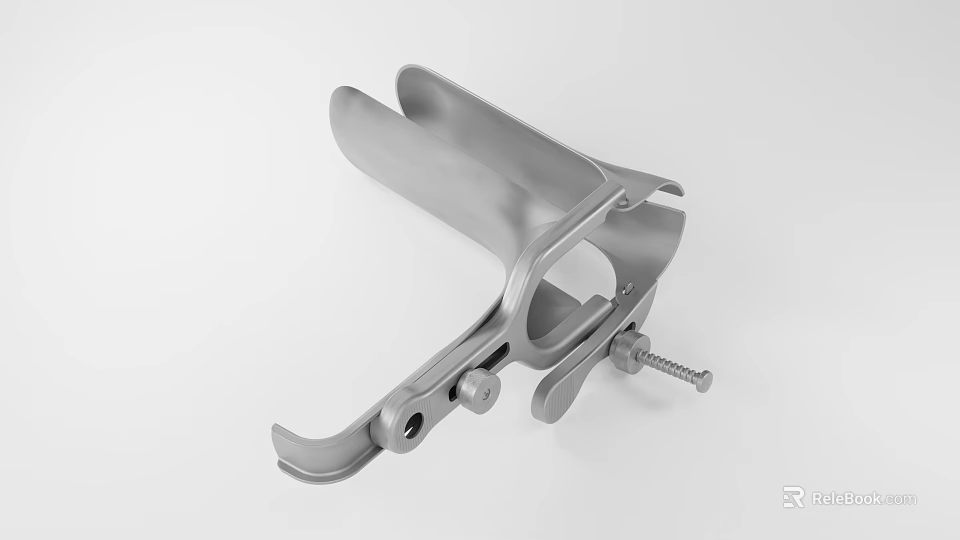 High Precision Stainless Steel Surgical Retractor Medical Instrument With Adjustable Screw 3d model 