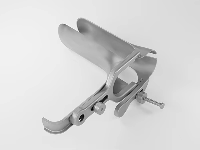 High Precision Stainless Steel Surgical Retractor Medical Instrument With Adjustable Screw 3d model