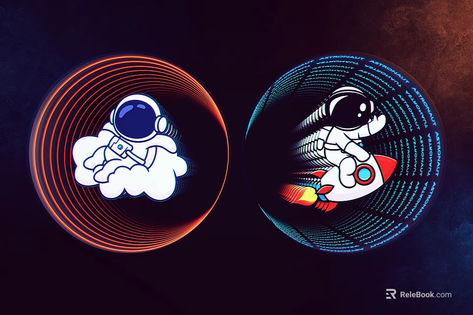 Innovative Commercial Equipment With Astronaut Rocket Cloud And Spiral Circular Design 3d model 