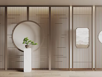new chinese style screen 3d model