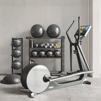 Modern Ellipsometer Fitness Equipment Combination 3d model