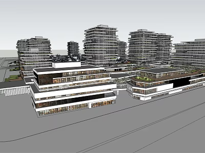 Modern Urban Commercial Complex With Multi story Architecture And Open Layout 3d model