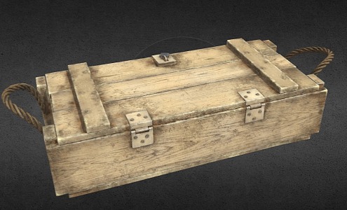 Wooden case, ammunition case, weapon case 3d model