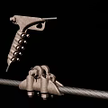 Metal Cable Clamp With Bolt Fastener And Secure Grip Structure Design 3d model