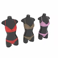 High Quality Commercial Mannequins Displaying Red Gold Pink Lace Lingerie Sets