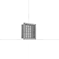 Square Gray Metal Ventilation Grille With Black Background For Home Use