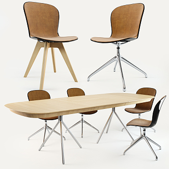 Modern Conference Table and Chair Table and Chair Combination 3d model