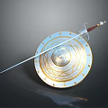 European Shield Sword Medieval Shield Ancient Shield 3d model