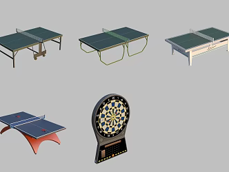 Entertainment facilities game hall table games video game city table tennis table darts 3d model