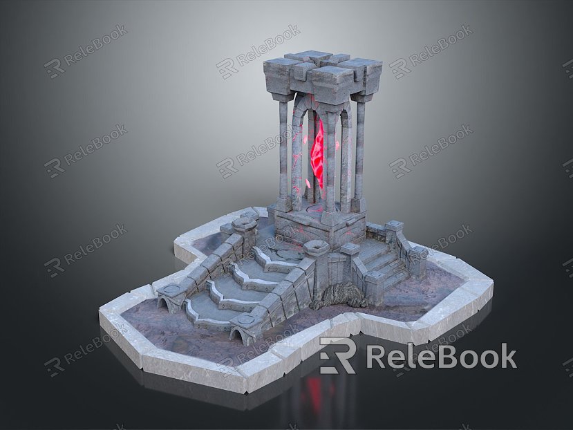 Altar Altar Temple Shrine Hero Altar Cartoon Building Outdoor Items Realistic model