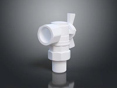 White Plastic Lighting Fixture Combination With Adjustable Handle And Reflective Surface 3d model