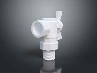 Pipe water pipe valve iron pipe fitting flange tee joint pipe water pipe valve 3d model