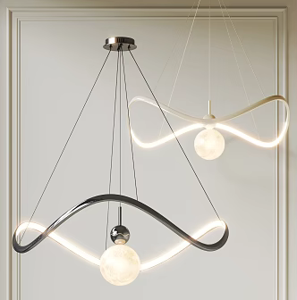 Chandelier Ring Chandelier Art Chandelier Decorative Chandelier Linear Chandelier 3d model