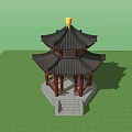 Chinese Style Pavilion Ancient Building Pavilion 3d model