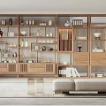 New Chinese Style Solid Wood Antique Rack Decorative Cabinet Combination Decorative Cabinet Storage Rack Display Rack Partition Cabinet 3d model