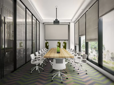 Modern Meeting Room Negotiation Room Reception Area Office Public Office Waiting Room Conference Table Office Space Simple 3d model