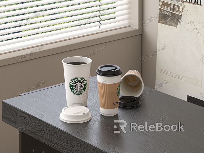 Modern Coffee Coffee Cup Starbucks Coffee model