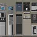 Various Types Of Water Dispensers With Bottles Standing And Countertop Models