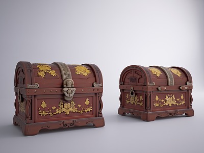 New Chinese Treasure Box Chinese Treasure Box Vintage Jewelry Box Chinese Storage Box Treasure Box 3d model