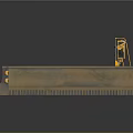 Heavy Duty Industrial Equipment With Brown Metal Structure And Yellow Control Panel