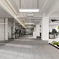 Modern Public Office Space With White Desks Black Chairs And Greenery