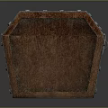 Antique Wooden Chest With Metal Straps And Decorative Buckle Details