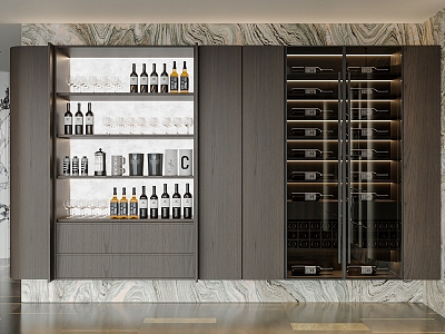 Light Luxury Wine Cabinet Hanging Cabinet Wine Bottle Wine Cabinet Bar Counter Cabinet model