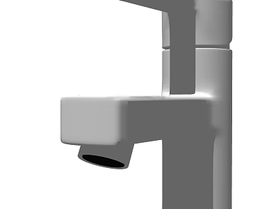 Modern Minimalist Faucet With Sleek Single Handle And Smooth Metal Structure 3d model