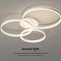 Modern Annular Ceiling Light with Sleek Circular Rings and LED Illumination for Contemporary Indoor Lighting