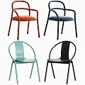Stylish Modern Leisure Chairs with Red Blue Light Blue and Black Colors for Home Living Space