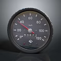 Vehicle Speedometer Gauge With km/h Scale And Black Bezel Design
