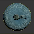 Artistic Carved Blue Vase With Intricate Decorative Patterns And Curved Handle Design