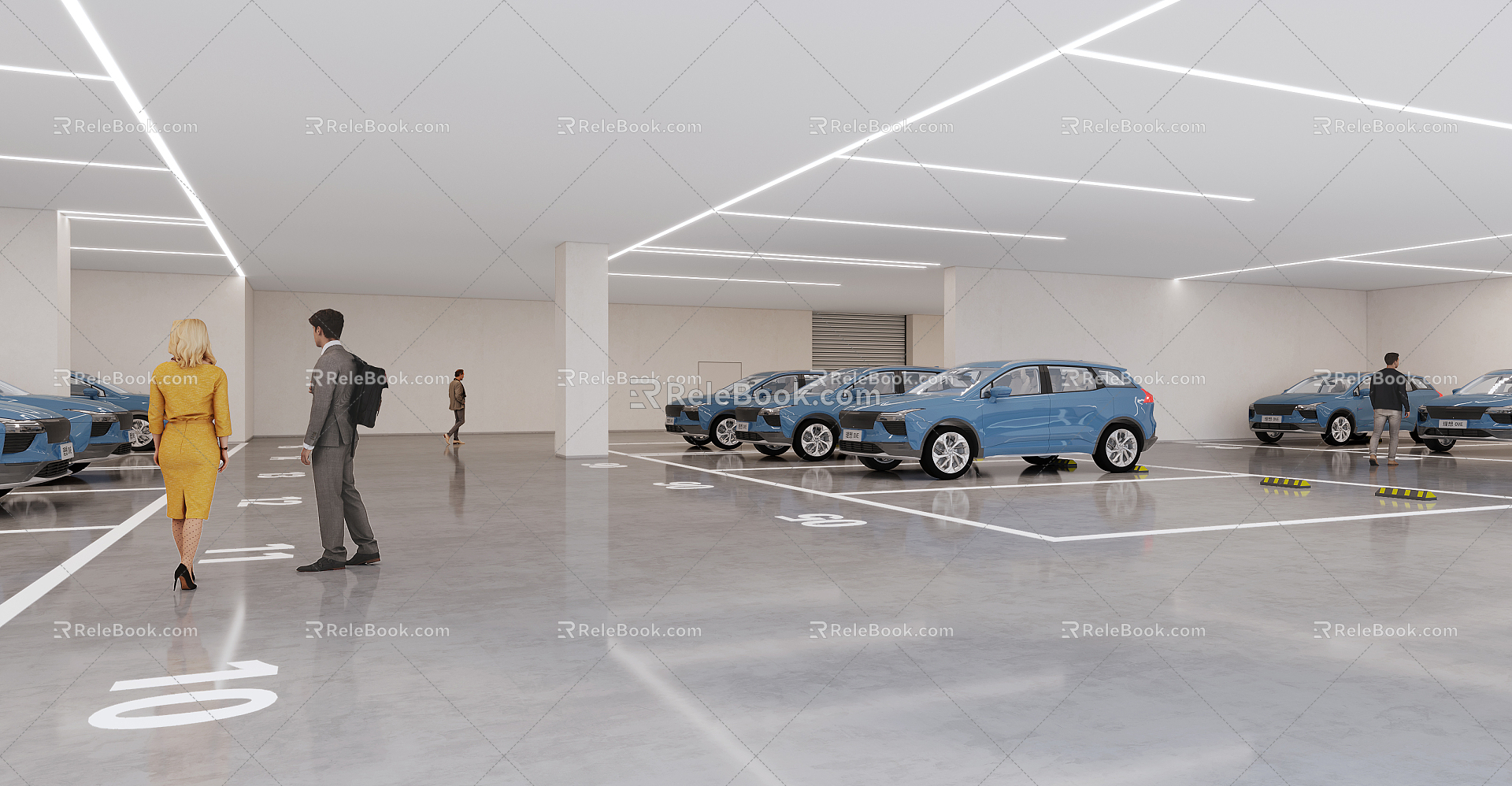 Hyundai 4S store car store parking garage 3d model