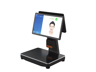 Modern Commercial Smart Payment Terminal With Facial Recognition Scan Function 3d model