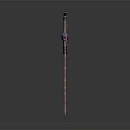 Ornate Purple Red Decorative Sword With Dragon Design On Hilt And Blade