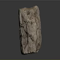 Natural Wood Stone With Rough Surface And Organic Shape And Intricate Texture