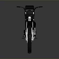 Modern Black Dirt Bike With Sleek Design Large Wheels And Black Seat