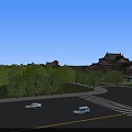 Ancient Architecture Complex With Traditional Layout Scenic Greenery Plaza Roads And Parking
