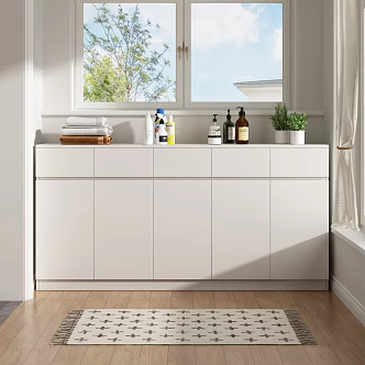 Balcony Cabinet Storage Ornaments Storage Cabinet Storage Cabinet 3d model
