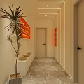 Stylish Modern Blue And White Beauty Hair Salon Interior Design With Professional Styling Chairs