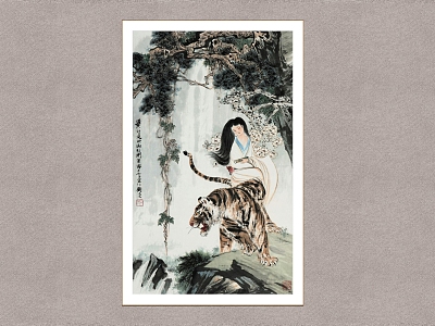 Chinese Decorative Painting Mountain Ghost Picture Liu Dan House model