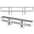 Modern Wooden TV Stand With Glass Top And Open Storage Compartments