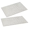 Light Toned Square Rug With Textured Patterns