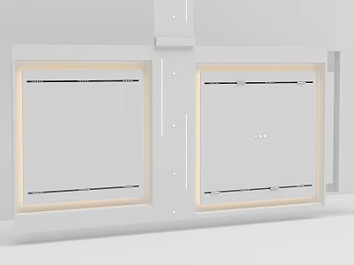 Modern Ceiling Design With Recessed Lighting And Sleek Panel Frames 3d model