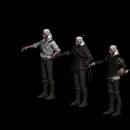 Modern game character medieval man 3d model
