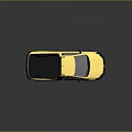 Yellow Single Cab Pickup Truck With Roof Rack Black Bumper And Silver Wheels