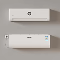White Wall Mounted Air Conditioner Units From Midea And Samsung Brands 3d model